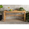 bali & pari Cacaban Modern Bohemian Natural Brown Rattan Accent Bench WHI-Cacaban-Rattan-Bench