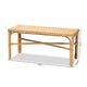 bali & pari Cacaban Modern Bohemian Natural Brown Rattan Accent Bench