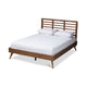 Baxton Studio Calisto Mid-Century Modern Walnut Brown Finished Wood Full Size Platform Bed