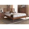 Baxton Studio Calisto Mid-Century Modern Walnut Brown Finished Wood King Size Platform Bed