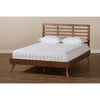 Baxton Studio Calisto Mid-Century Modern Walnut Brown Finished Wood King Size Platform Bed