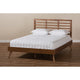Baxton Studio Calisto Mid-Century Modern Walnut Brown Finished Wood King Size Platform Bed