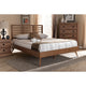 Baxton Studio Calisto Mid-Century Modern Walnut Brown Finished Wood King Size Platform Bed