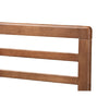 Baxton Studio Calisto Mid-Century Modern Walnut Brown Finished Wood Queen Size Platform Bed