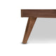 Baxton Studio Calisto Mid-Century Modern Walnut Brown Finished Wood Queen Size Platform Bed