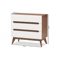 White, "Walnut" Brown
