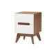 Baxton Studio Calypso Mid-Century Modern Two-Tone White and Walnut Brown Finished Wood 3-Piece Storage Set