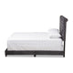 Baxton Studio Candace Luxe and Glamour Dark Grey Velvet Upholstered King Size Bed WHI-Candace-Grey-King