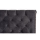 Baxton Studio Candace Luxe and Glamour Dark Grey Velvet Upholstered Queen Size Bed