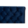 Baxton Studio Candace Luxe and Glamour Navy Velvet Upholstered Queen Size Bed