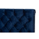 Baxton Studio Candace Luxe and Glamour Navy Velvet Upholstered Queen Size Bed