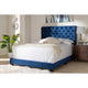 Baxton Studio Candace Luxe and Glamour Navy Velvet Upholstered Queen Size Bed