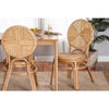 bali & pari Carita Modern Bohemian Natural Brown Rattan Dining Chair