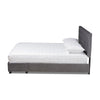 Baxton Studio Caronia Modern and Contemporary Grey Velvet Fabric Upholstered 2-Drawer Queen Size Platform Storage Bed
