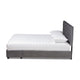 Baxton Studio Caronia Modern and Contemporary Grey Velvet Fabric Upholstered 2-Drawer Queen Size Platform Storage Bed