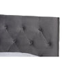 Baxton Studio Caronia Modern and Contemporary Grey Velvet Fabric Upholstered 2-Drawer Queen Size Platform Storage Bed