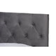 Baxton Studio Caronia Modern and Contemporary Grey Velvet Fabric Upholstered 2-Drawer Queen Size Platform Storage Bed