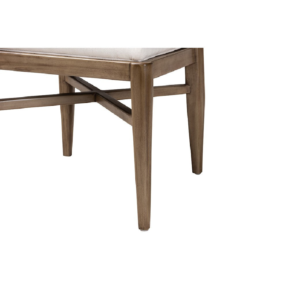 bali & pari Chloe Modern Bohemian Walnut Brown Finished Mahogany Wood and Natural Rattan Dining Chair WHI-Chloe-Mahogany-DC