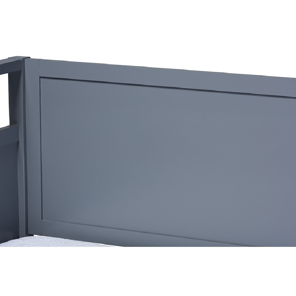 Baxton Studio Cintia Cottage Farmhouse Grey Finished Wood Twin Size Daybed with Trundle WHI-Cintia-Grey-Daybed-T