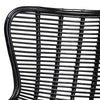 bali & pari Colorado Modern Bohemian Black Rattan and Metal Accent Chair WHI-Colorado-Black-Rattan-CC