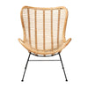 bali & pari Colorado Modern Bohemian Natural Brown Rattan and Black Metal Accent Chair WHI-Colorado-Natural-Rattan-CC