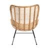 bali & pari Colorado Modern Bohemian Natural Brown Rattan and Black Metal Accent Chair WHI-Colorado-Natural-Rattan-CC