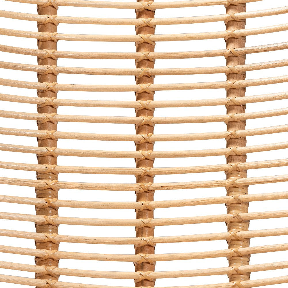 bali & pari Colorado Modern Bohemian Natural Brown Rattan and Black Metal Accent Chair WHI-Colorado-Natural-Rattan-CC