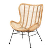 bali & pari Colorado Modern Bohemian Natural Brown Rattan and Black Metal Accent Chair WHI-Colorado-Natural-Rattan-CC