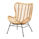 bali & pari Colorado Modern Bohemian Natural Brown Rattan and Black Metal Accent Chair WHI-Colorado-Natural-Rattan-CC