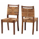 bali & pari Cordoba Bohemian Natural Seagrass and Mahogany Wood 2-Piece Dining Chair WHI-Cordoba-Seagrass-DC