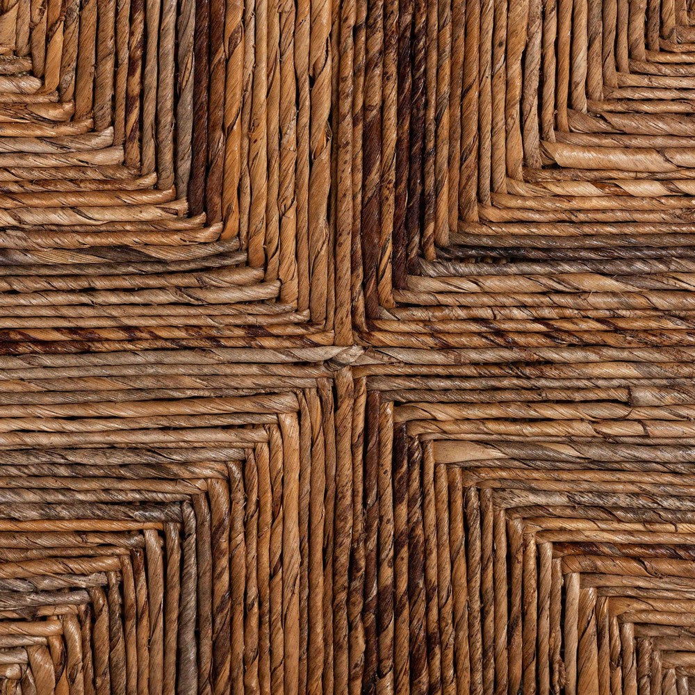 bali & pari Cordoba Bohemian Natural Seagrass and Mahogany Wood 2-Piece Dining Chair WHI-Cordoba-Seagrass-DC