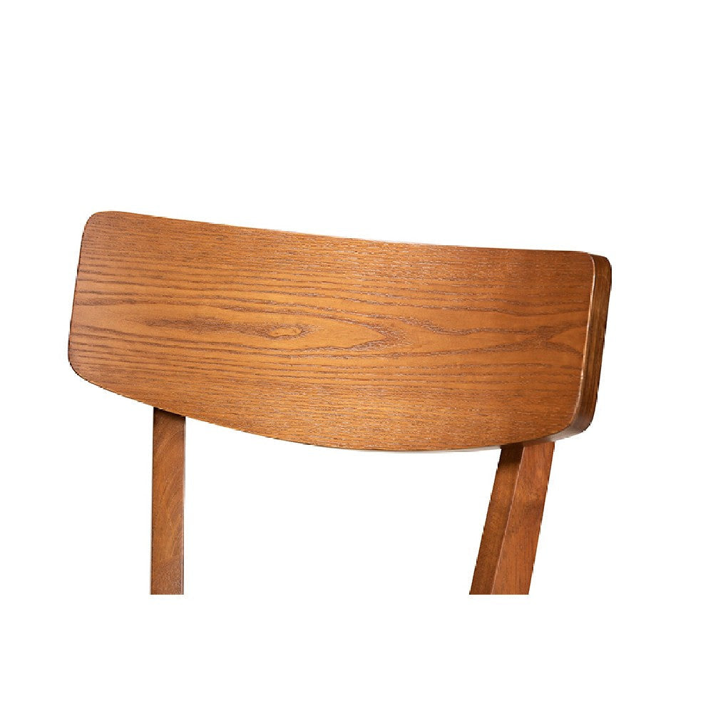 Baxton Studio Cameron Modern and Contemporary Transitional Grey Fabric Upholstered and Walnut Brown Finished Wood 2-Piece Counter Stool Set