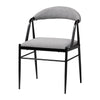 Baxton Studio Orrin Modern Industrial Grey Fabric and Metal Dining Chair WHI-D03017BC-Grey-DC