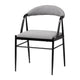 Baxton Studio Orrin Modern Industrial Grey Fabric and Metal Dining Chair WHI-D03017BC-Grey-DC