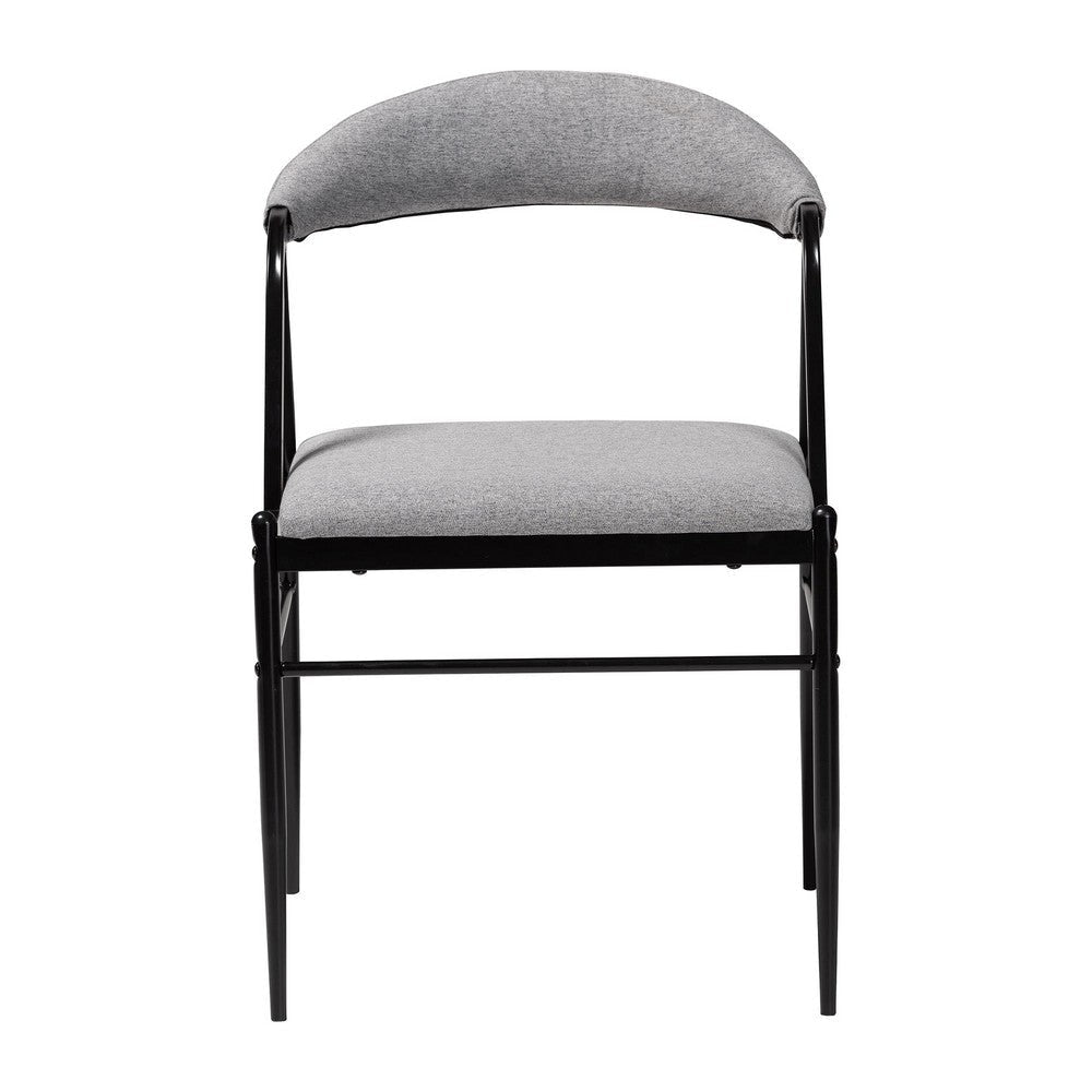 Baxton Studio Orrin Modern Industrial Grey Fabric and Metal Dining Chair WHI-D03017BC-Grey-DC