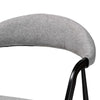 Baxton Studio Orrin Modern Industrial Grey Fabric and Metal Dining Chair WHI-D03017BC-Grey-DC