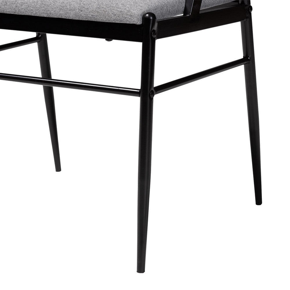 Baxton Studio Orrin Modern Industrial Grey Fabric and Metal Dining Chair WHI-D03017BC-Grey-DC