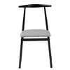 Baxton Studio Arnold Modern Industrial Grey Fabric and Metal Dining Chair WHI-D03018C-Grey-DC