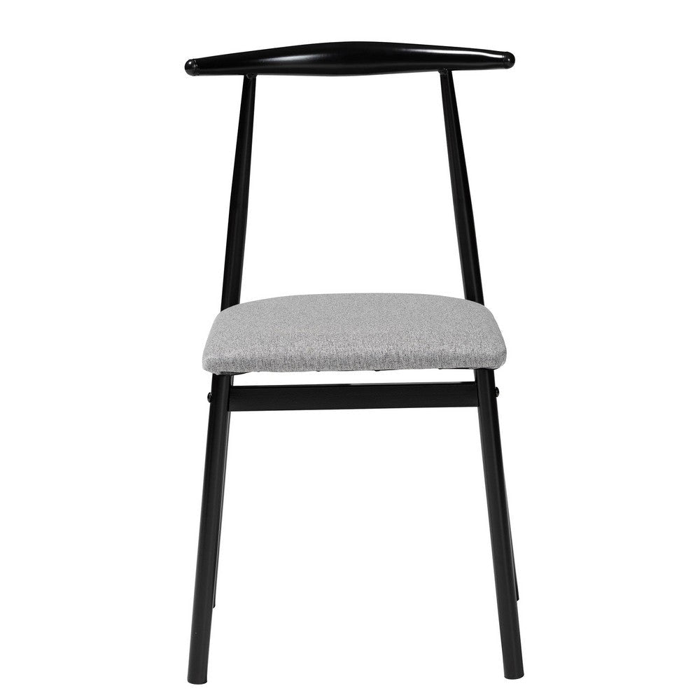 Baxton Studio Arnold Modern Industrial Grey Fabric and Metal Dining Chair WHI-D03018C-Grey-DC