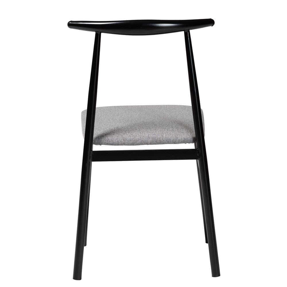 Baxton Studio Arnold Modern Industrial Grey Fabric and Metal Dining Chair WHI-D03018C-Grey-DC