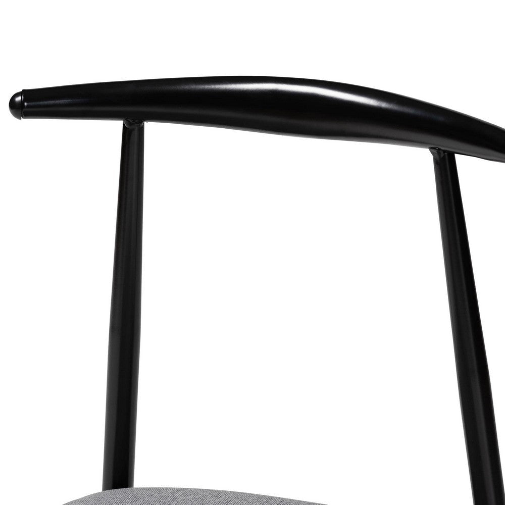 Baxton Studio Arnold Modern Industrial Grey Fabric and Metal Dining Chair WHI-D03018C-Grey-DC