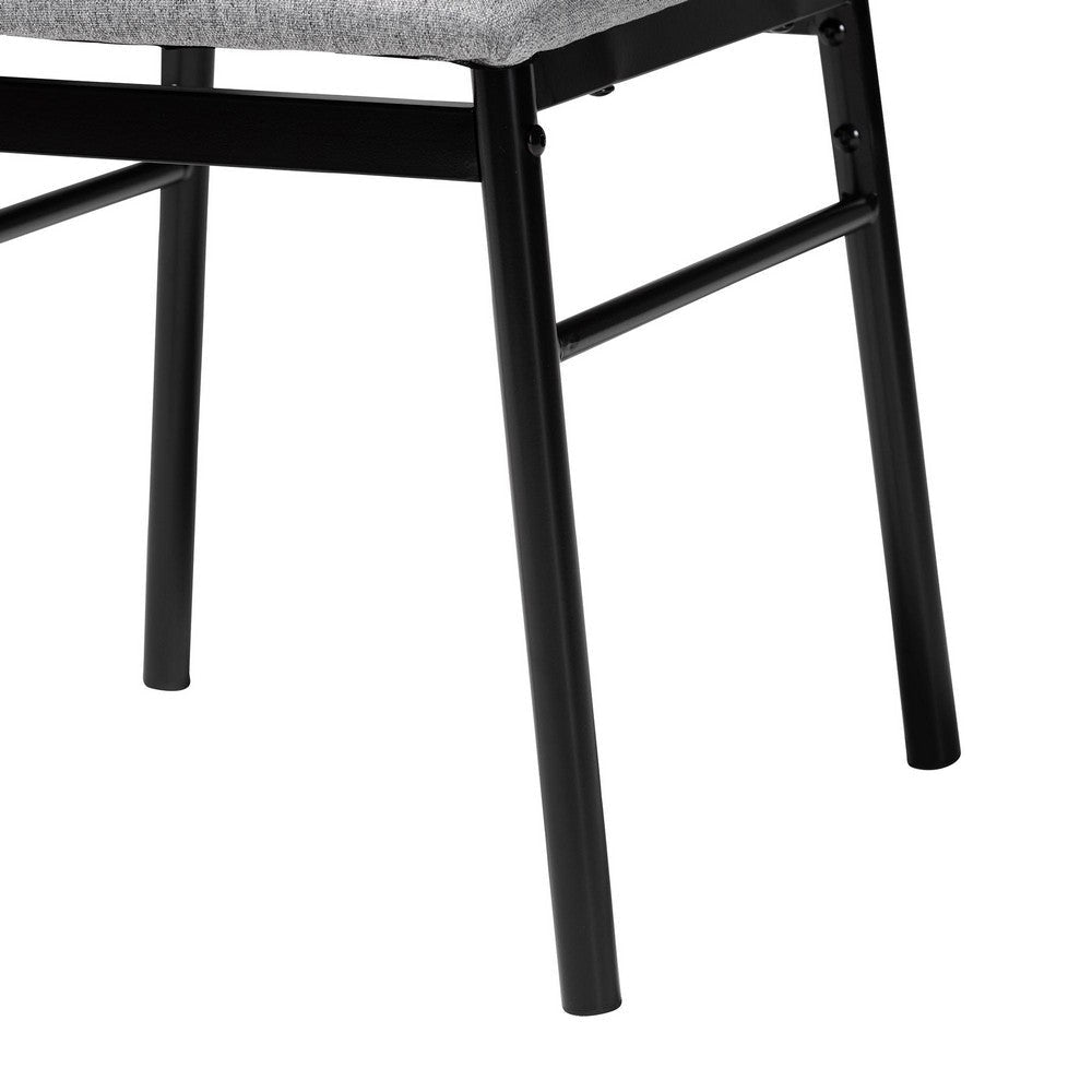 Baxton Studio Arnold Modern Industrial Grey Fabric and Metal Dining Chair WHI-D03018C-Grey-DC