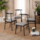 Baxton Studio Arnold Modern Industrial Grey Fabric and Metal Dining Chair