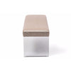 Baxton Studio Hildon Modern and Contemporary Beige Microsuede Fabric Upholstered Lux Bench with Paneled Acrylic Legs