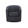Baxton Studio Porter Modern and Contemporary Classic Retro Grey Fabric Upholstered Swivel Tub Chair