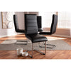 Baxton Studio Marlys Modern and Contemporary Black Faux Leather Upholstered Dining Chair (Set of 4) WHI-DC004-Black-4PC-Set