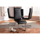 Baxton Studio Marlys Modern and Contemporary Black Faux Leather Upholstered Dining Chair (Set of 4) WHI-DC004-Black-4PC-Set