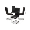 Baxton Studio Marlys Modern and Contemporary Black Faux Leather Upholstered Dining Chair (Set of 4)