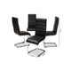 Baxton Studio Marlys Modern and Contemporary Black Faux Leather Upholstered Dining Chair (Set of 4)