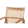 bali & pari Blanca Modern Bohemian Natural Rattan Accent Chair WHI-DC1003-Rattan-CC